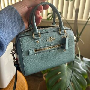 Blue Leather Coach Mini Shoulder Bag